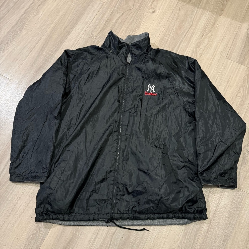 Vintage  Sivik NEW YORK YANKEES WINDBREAKER Jacket Full Zip Reversible Size‎ XXL